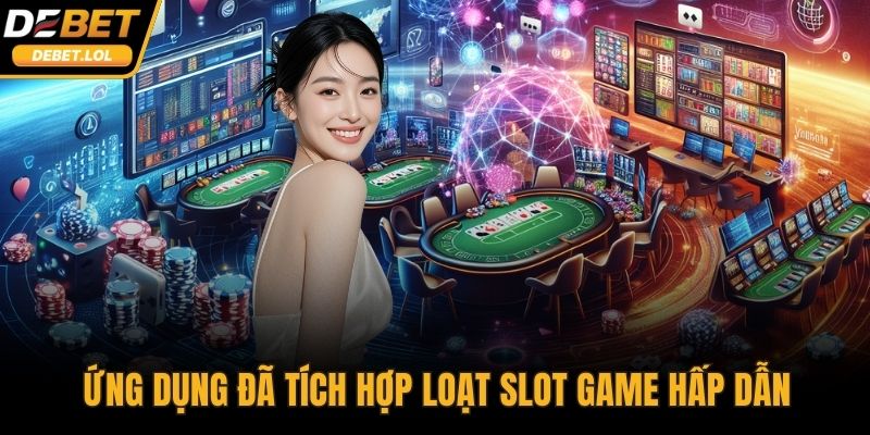 Ứng dụng đã tích hợp loạt slot game hấp dẫn